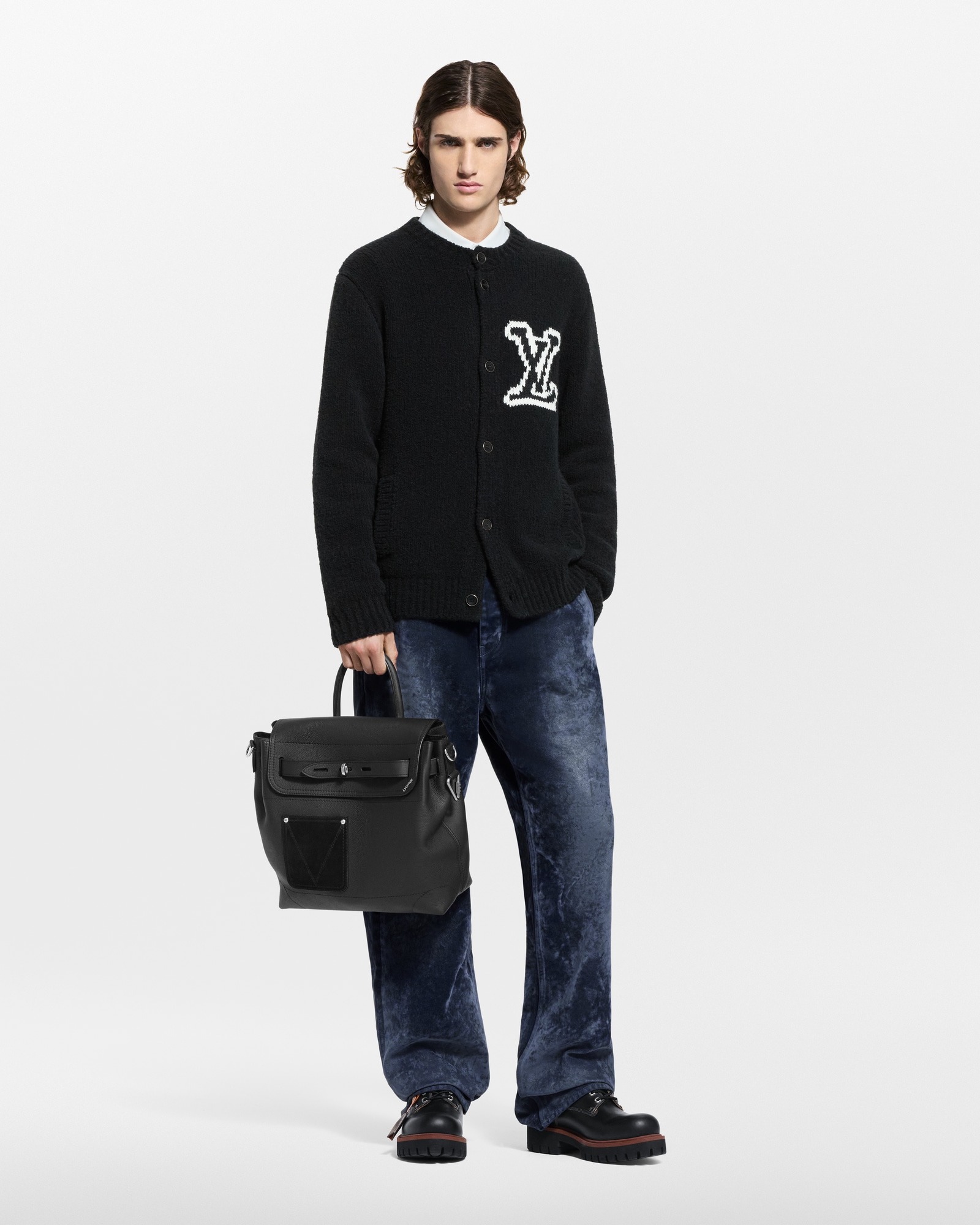 Chunky Intarsia Signature Cardigan - Ready-to-Wear | LOUIS VUITTON